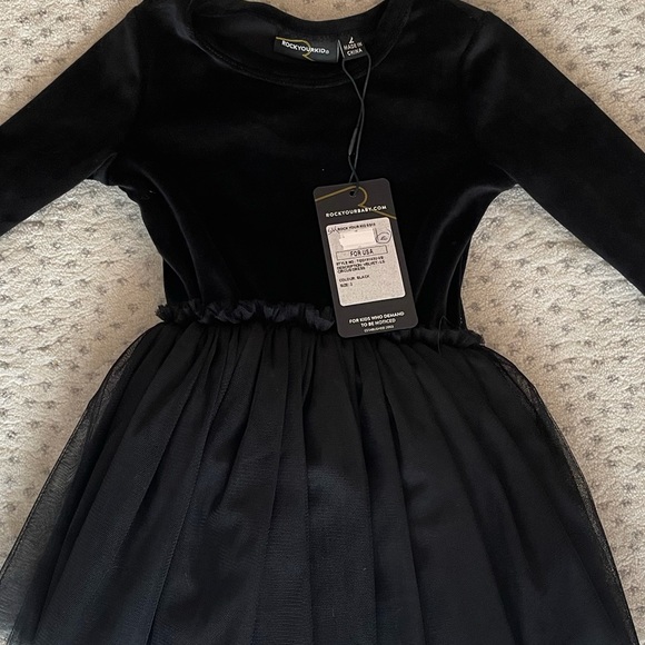 ROCK YOUR KID black velvet tutu dress 2T NEW w TAG - Picture 3 of 3